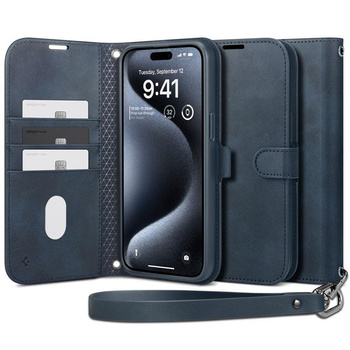 Spigen Wallet S Pro - Coque pour iPhone 15 Pro (Marine)