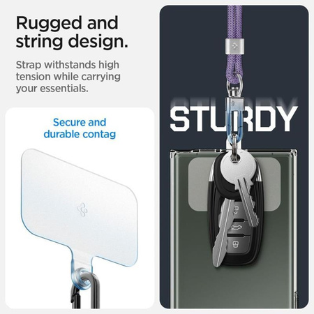 Spigen Universal Strap Set Crossbody & Wrist - Shoulder + Wrist Phone Strap (Deep Purple)
