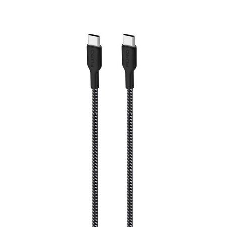 PURO Fabric Ultra Strong - Kabel w oplocie heavy duty USB-C / USB-C 1,2m (czarny)