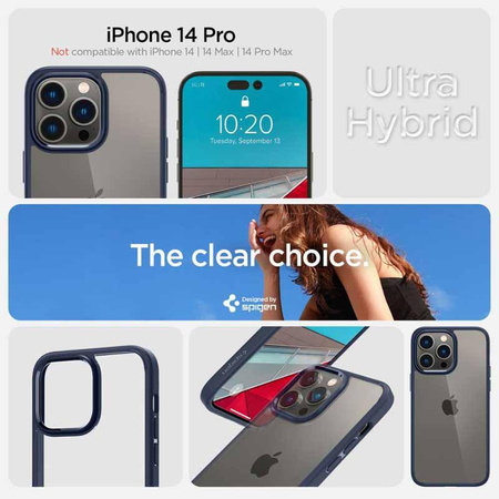 Spigen Ultra Hybrid - tok iPhone 14 Pro készülékhez (sötétkék)