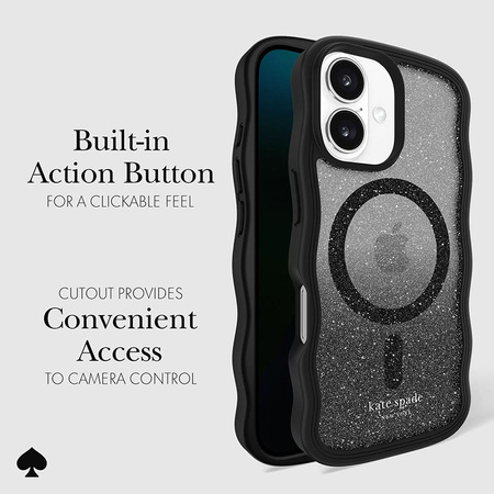 Kate Spade New York Wavy MagSafe - Case for iPhone 16 (Nightfall)