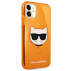 Karl Lagerfeld Choupette Head - pouzdro pro iPhone 11 (fluo oranžová)