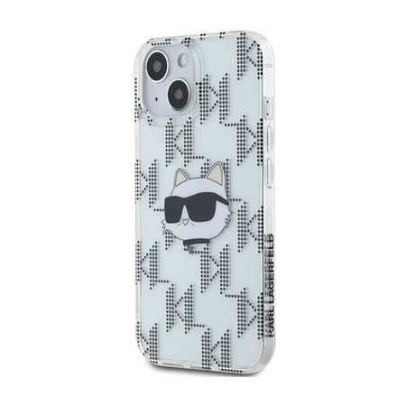 Karl Lagerfeld IML Choupette Head & Monogram - iPhone 15 / 14 / 13 Hülle (Transparent)