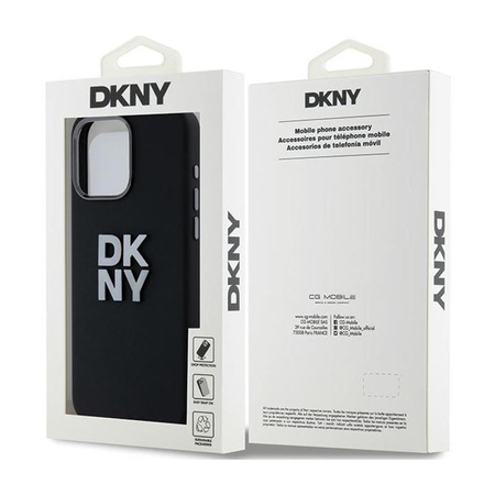 DKNY Liquid Silicone Metal Logo - iPhone 15 Pro Max Case (black)