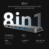 Green Cell Connect60 - Adaptateur HUB 8in1 (Thunderbolt 3, USB-C, HDMI, 3x USB) 3.0)