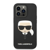 Karl Lagerfeld Silikon Ikonik Karl's Head MagSafe - Hülle für iPhone 14 Pro Max (Schwarz)