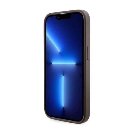 Guess GCube Stripes MagSafe - Schutzhülle für iPhone 14 Pro Max (Braun)