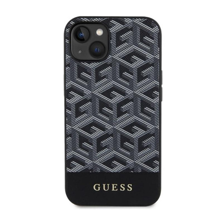 Guess GCube Stripes MagSafe - Schutzhülle für iPhone 14 Plus (Schwarz)