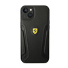 Étui en cuir Ferrari Stamp Sides - iPhone 14 Plus Case (Noir)