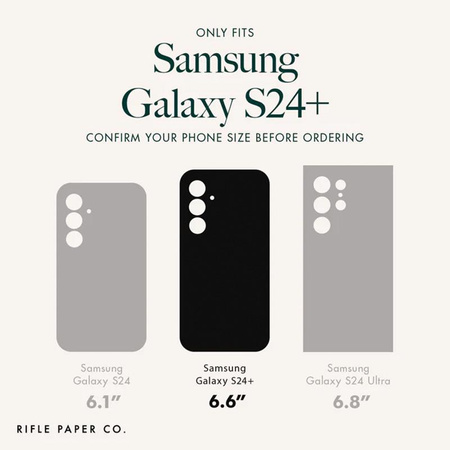 Rifle Paper Clear - Pouzdro pro Samsung Galaxy S24+ (Petite Fleurs)