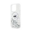 Karl Lagerfeld Liquid Glitter Choupette Head MagSafe - iPhone 14 Pro Case (Transparent)