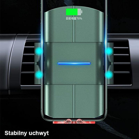 USAMS US-CD133 - Autohalterung mit kabelloser 10-W-Ladung (schwarz)