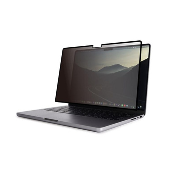 Moshi Umbra - Ochranná fólie na displej MacBooku Pro 14" (M3/M2/M1/2023-2021) s filtrem soukromí (černý rámeček)