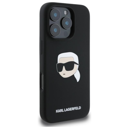 Karl Lagerfeld szilikon Karl Head Print MagSafe - iPhone 16 Pro tok (fekete)