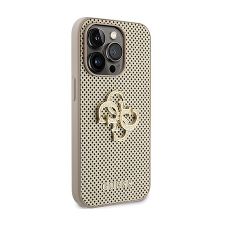 Guess Perforated 4G Glitter - iPhone 15 Pro Max Case (Gold)