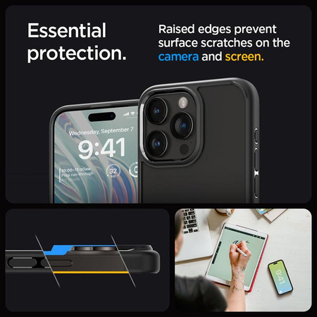 Spigen Ultra Hybrid - tok iPhone 15 Pro Max készülékhez (matt fekete)