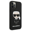 Karl Lagerfeld Fullbody Silicone Iconic - pouzdro pro iPhone 12 / 12 Pro (černé)