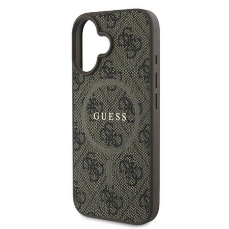 Guess 4G Ring Classic Logo MagSafe - Hülle iPhone 16 Plus (braun)