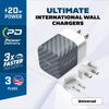 Energizer Ultimate - Multiplug EU / UK / US GaN 20W PD Netzladegerät (Silber)