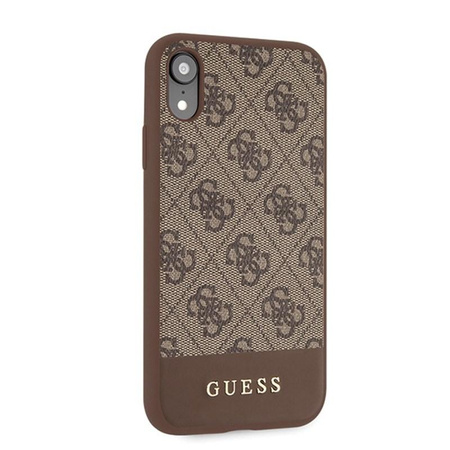 Guess 4G Bottom Stripe Kollektion - iPhone XR Hülle (braun)