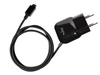 PURO Mini Travel Charger - Tragbares Wandladegerät mit Micro-USB-Kabel (Schwarz)