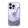Guess Liquid Glitter Triangle Logo Case - Coque iPhone 14 Pro Max (violet)