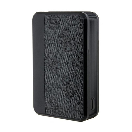 Guess 4G Leder Metall Logo - Power Bank 10000 mAh 18W (schwarz)