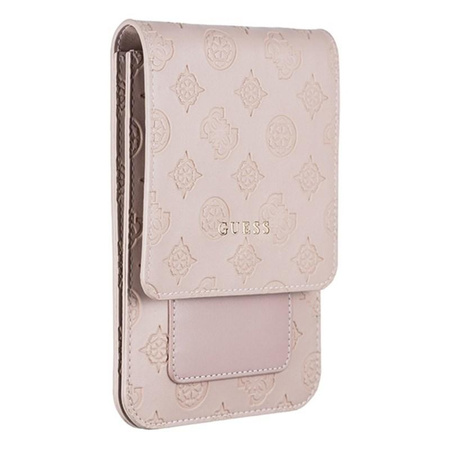 Guess 4G Peony Wallet Bag - taška s přihrádkou na smartphone (světle růžová)