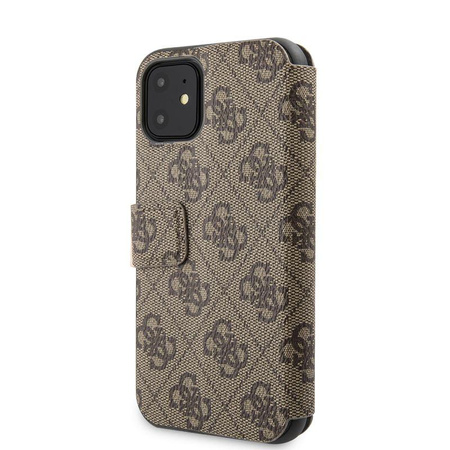 Guess Booktype 4G Charms Collection - iPhone 11 Case with Card Pockets (brown)