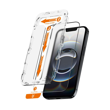 Crong EasyShield 2-Pack - Edzett üveg iPhone 16e / iPhone 14 / iPhone 13 / iPhone 13 Pro (2 db)