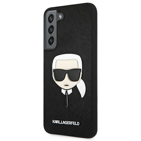 Karl Lagerfeld Saffiano Ikonik Karl`s Head - Étui Samsung Galaxy S22 (noir)
