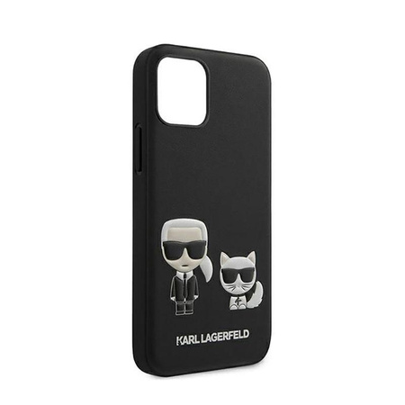 Karl Lagerfeld PU Leather Karl & Choupette Embossed - iPhone 12 / iPhone 12 Pro Case (black)