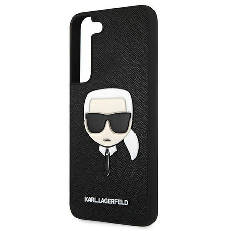 Karl Lagerfeld Saffiano Ikonik Karl`s Head - Samsung Galaxy S22 tok (fekete)