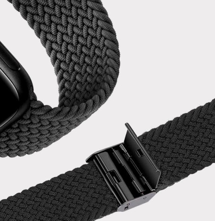 Bracelet Puro Loop - Bracelet tressé pour Apple Watch 42/44/45/49 mm (noir)