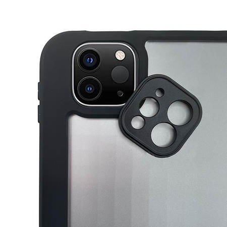 PURO Zeta Smart - Tasche iPad Pro 12.9" (2022/2021/2020/2018) abnehmbare magnetische Klappe + Apple Pencil Halter (schwarz)