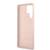 Guess Silicone Script Metal Logo - Samsung Galaxy S22 Ultra Case (pink)