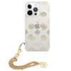 Guess Poignée en chaîne Peony - Coque iPhone 13 Pro Max (Or)