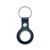 Crong Leather Case with Key Ring - Leather protective case key ring for Apple AirTag (Navy Blue)