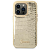 Guess Croco Collection - Coque pour iPhone 14 Pro (Or)