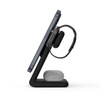 Crong MagSpot Pivot Stand – 3-in-1-Wireless-Ladegerät mit MagSafe für iPhone, Apple Watch und AirPods (Schwarz)