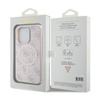 Guess 4G Collection Leder Metall Logo MagSafe - iPhone 14 Pro Max Tasche (rosa)