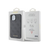 Guess 4G Metall Gold Logo - iPhone 15 Tasche (grau)