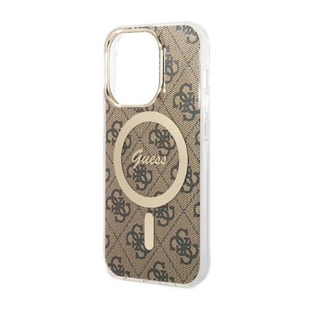 Guess 4G MagSafe - iPhone 14 Pro Tasche (Braun)