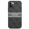 Guess 4G Printed Stripe - iPhone 12 Pro Max Tasche (grau)