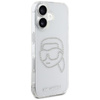 Karl Lagerfeld IML strasszos Karl Head - tok iPhone 16-hoz (átlátszó)