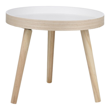 MAŁY STOLIK KAWOWY OKRĄGŁY BIAŁY DO SALONU NAROŻNIKA ARTI CASA 40x36