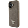 Guess Grained Hot Stamp Peony Triangle Logo MagSafe - Case for iPhone 16 (brown)