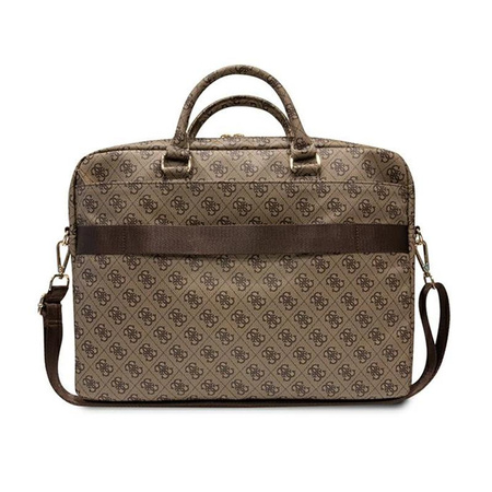 Guess 4G Printed Stripes Computer bag - 16" taška na notebook (hnědá)