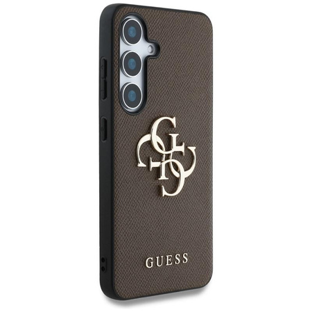 Guess Grained Big 4G Logo Small Classic Logo - Case for Samsung Galaxy S25 (brown)