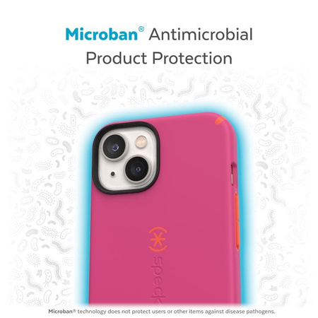 Speck CandyShell Pro + MagSafe - iPhone 14 Plus tok MICROBAN bevonattal (Digitális rózsaszín / Energia Piros)